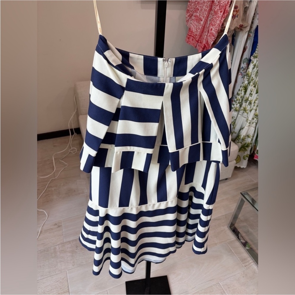 Farm Rio: Blue Mixed Stripes Midi Skirt - Picture 7 of 12